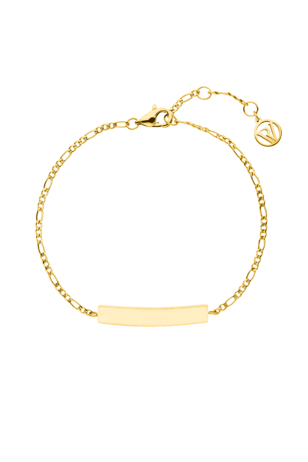 Engraving Rectangle Bracelet 14K Gold Plated