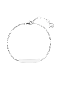 Engraving Rectangle Bracelet Silver