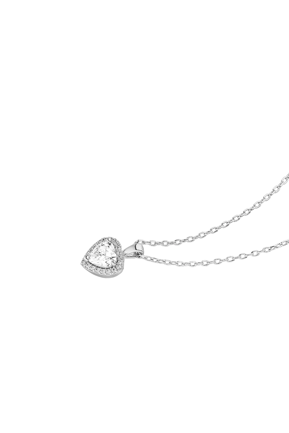 Glamorous Heart Necklace Silver – Bild 3