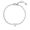 PV Tennis & Chain Bracelet Silver