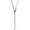 Pearl & Chain Connection Necklace Silver