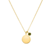 Birthstone August Necklace 14K Gold Plated