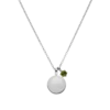Birthstone August Necklace Silver