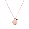 Birthstone August Necklace 14K Rose Gold Plated