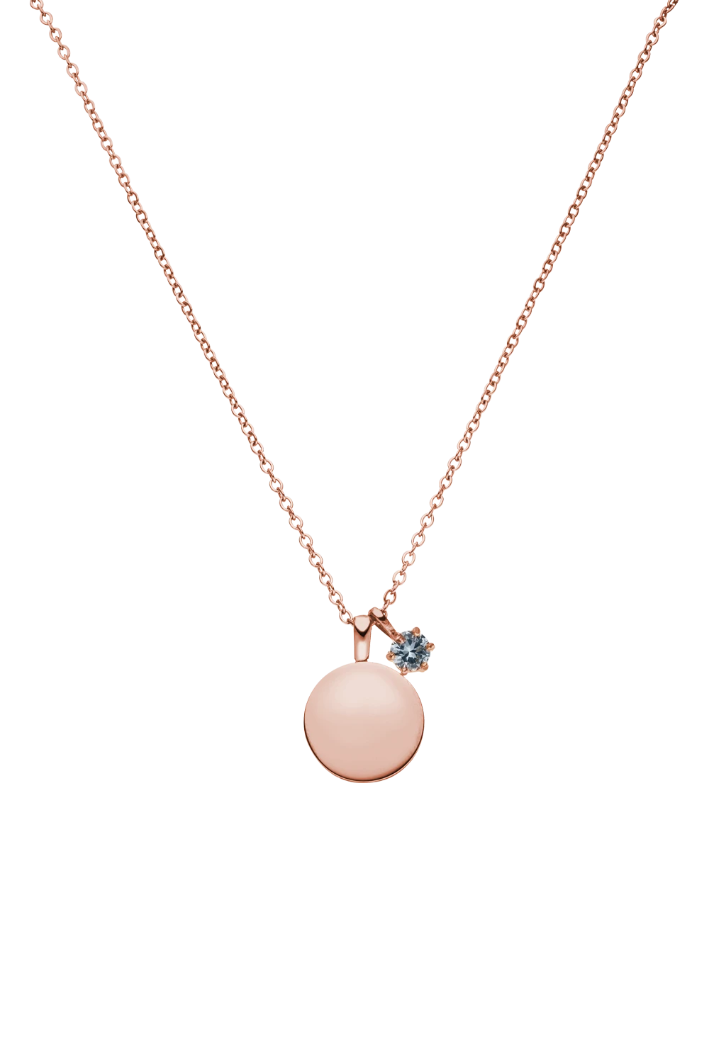 Birthstone December Necklace 14K Rose Gold Plated