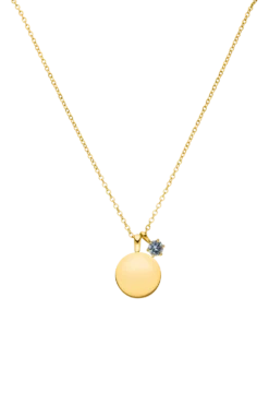 Birthstone December Necklace 14K Gold Plated
