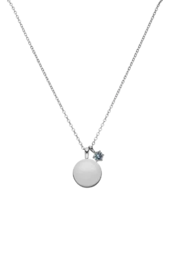 Birthstone December Necklace Silver