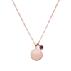 Birthstone February Necklace 14K Rose Gold Plated