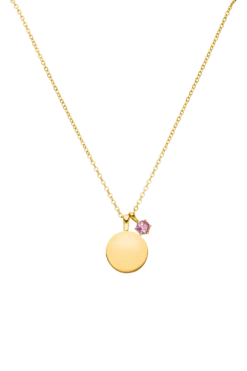 Birthstone July Necklace 14K Gold Plated