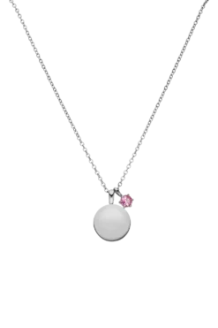 Birthstone July Necklace Silver