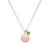 Birthstone May Necklace 14K Rose Gold Plated
