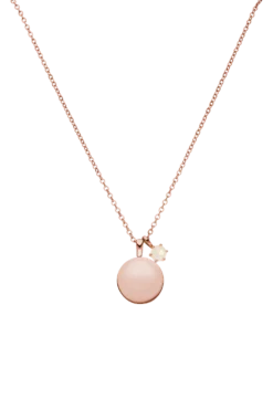 Birthstone October Necklace 14K Rose Gold Plated