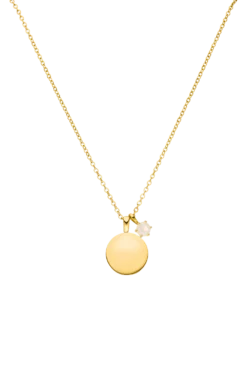Birthstone October Necklace 14K Gold Plated