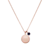 Birthstone September Necklace 14K Rose Gold Plated
