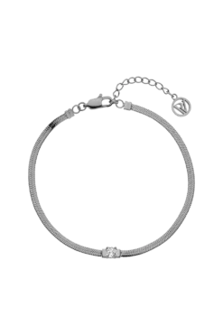 Brilliant Sleek Bracelet Silver