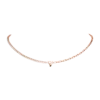 PV Tennis & Chain Necklace 14K Rose Gold Plated