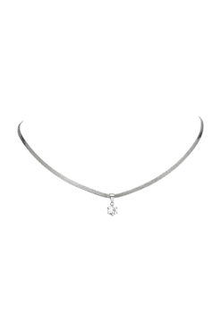 Brilliant Sleek Necklace Silver