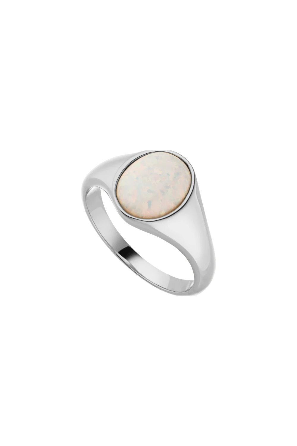 Opal Dream Signet Ring Silver