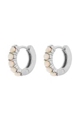 Opal Hope Huggies Silver