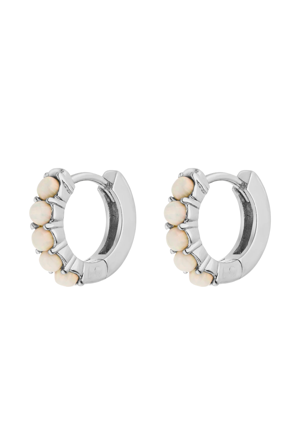 Opal Hope Huggies Silver
