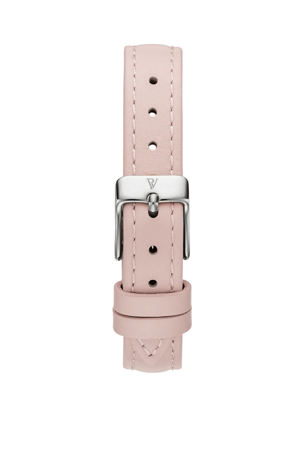 Rose Leather Strap Silver