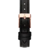 Black Leather Strap Rose Gold