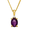Amethyst Protection Necklace 14K Gold Plated