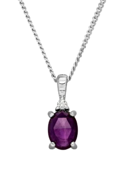 Amethyst Protection Necklace Silver