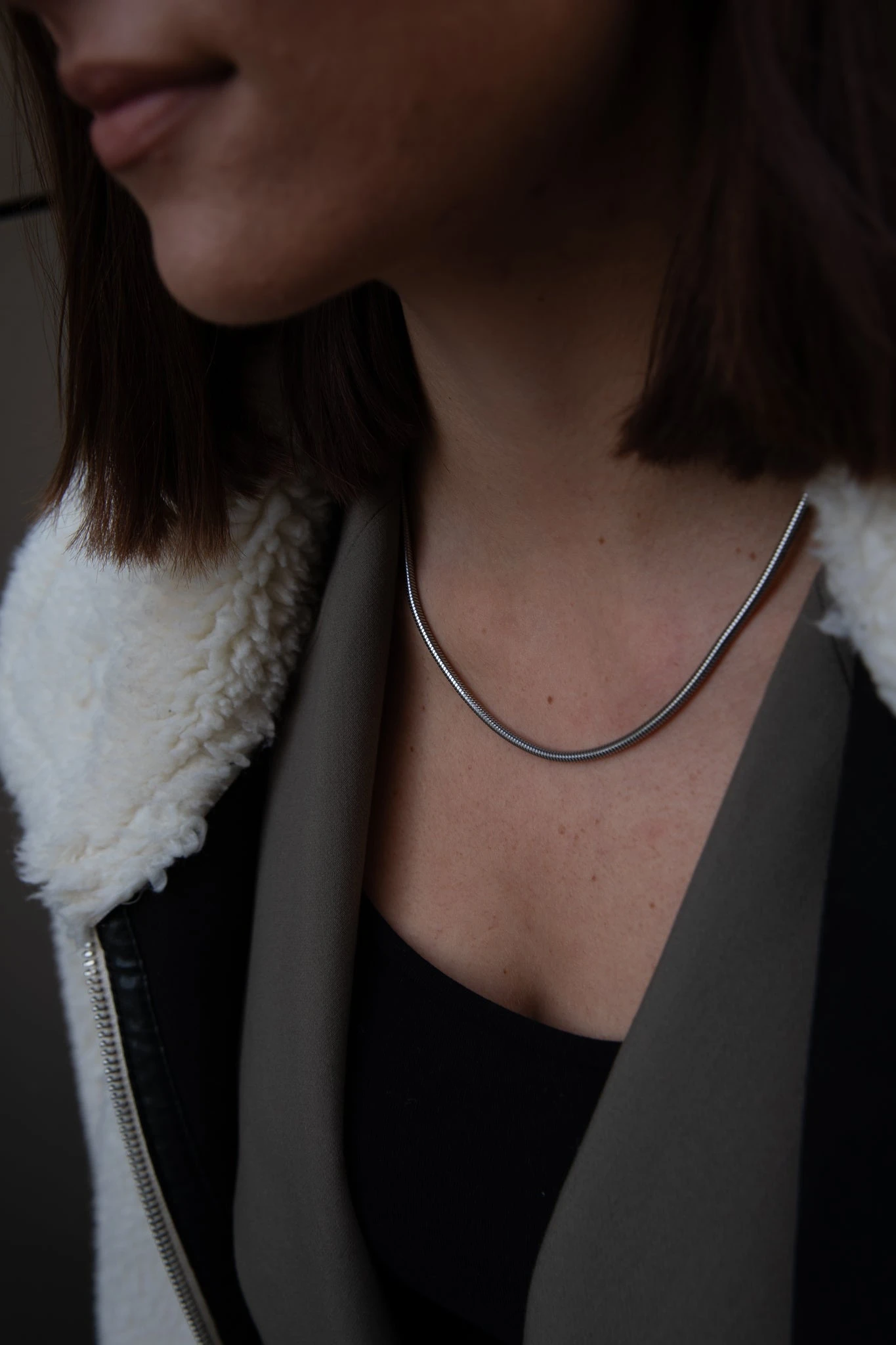 Avenue Snake Necklace Silver – Bild 2