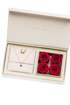 Heart Rose Box 14K Gold Plated
