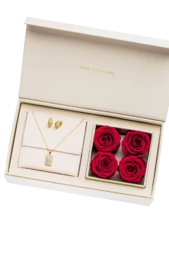 Pavé Rose Box 14K Gold Plated