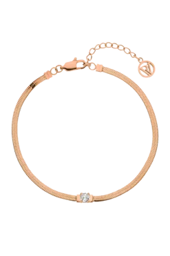 Brilliant Sleek Bracelet 14K Rosegold Plated