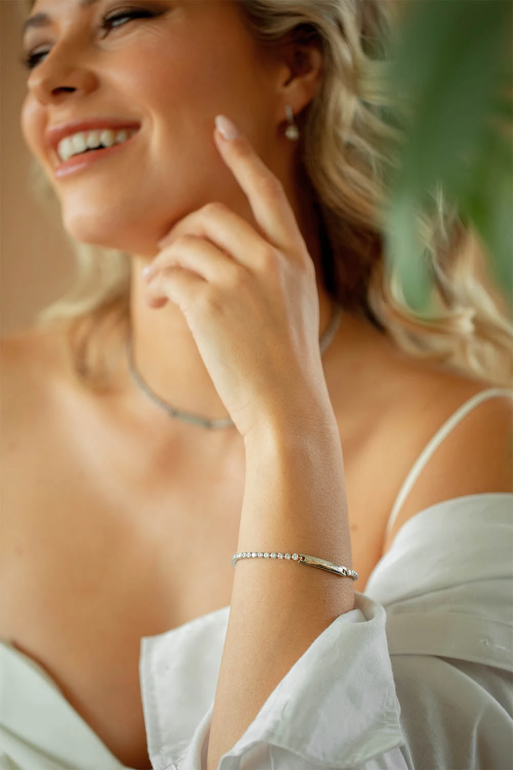 Engravable Tennis Bracelet Silver – Bild 3