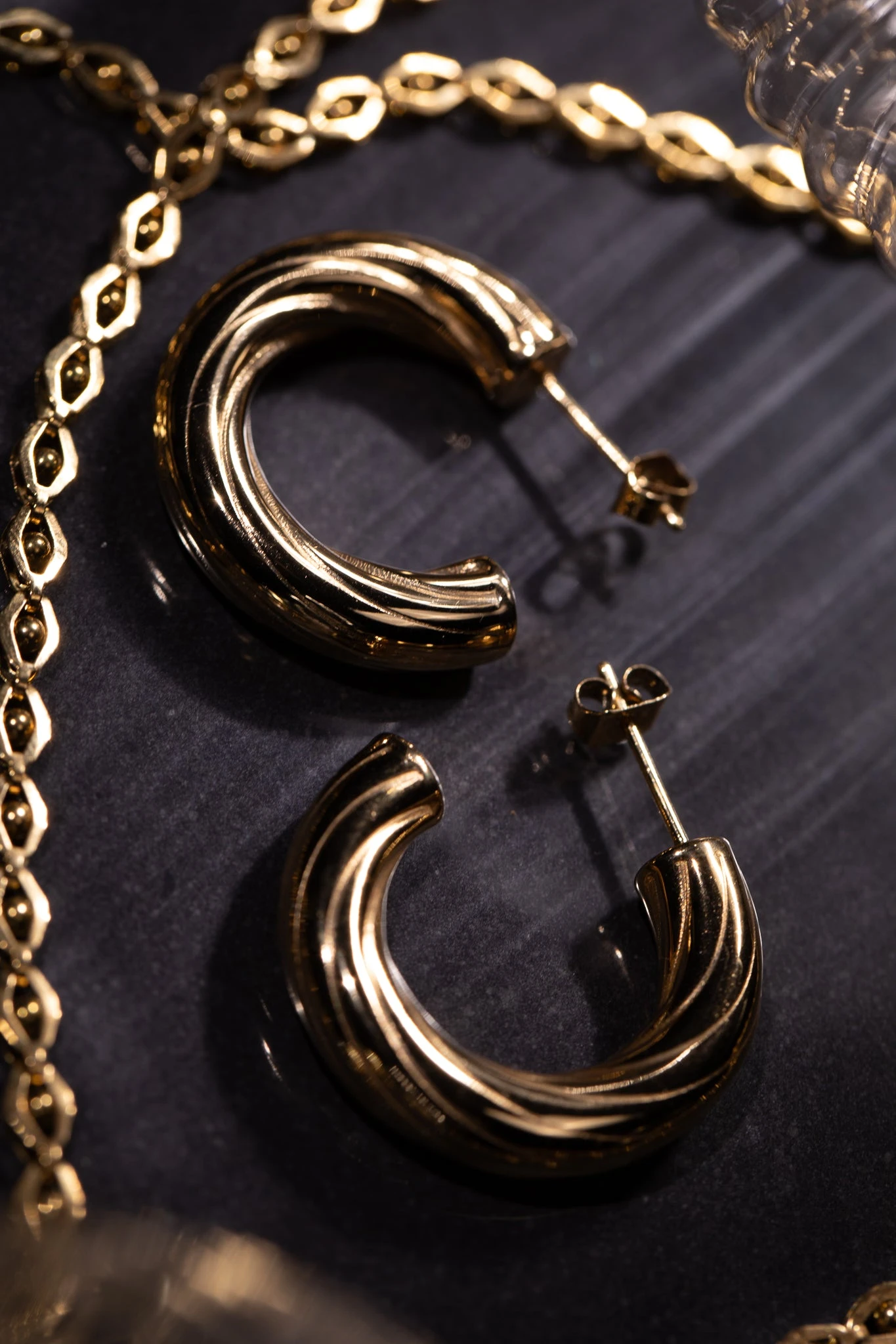 Elegant Rope Hoops 14K Gold Plated – Bild 4