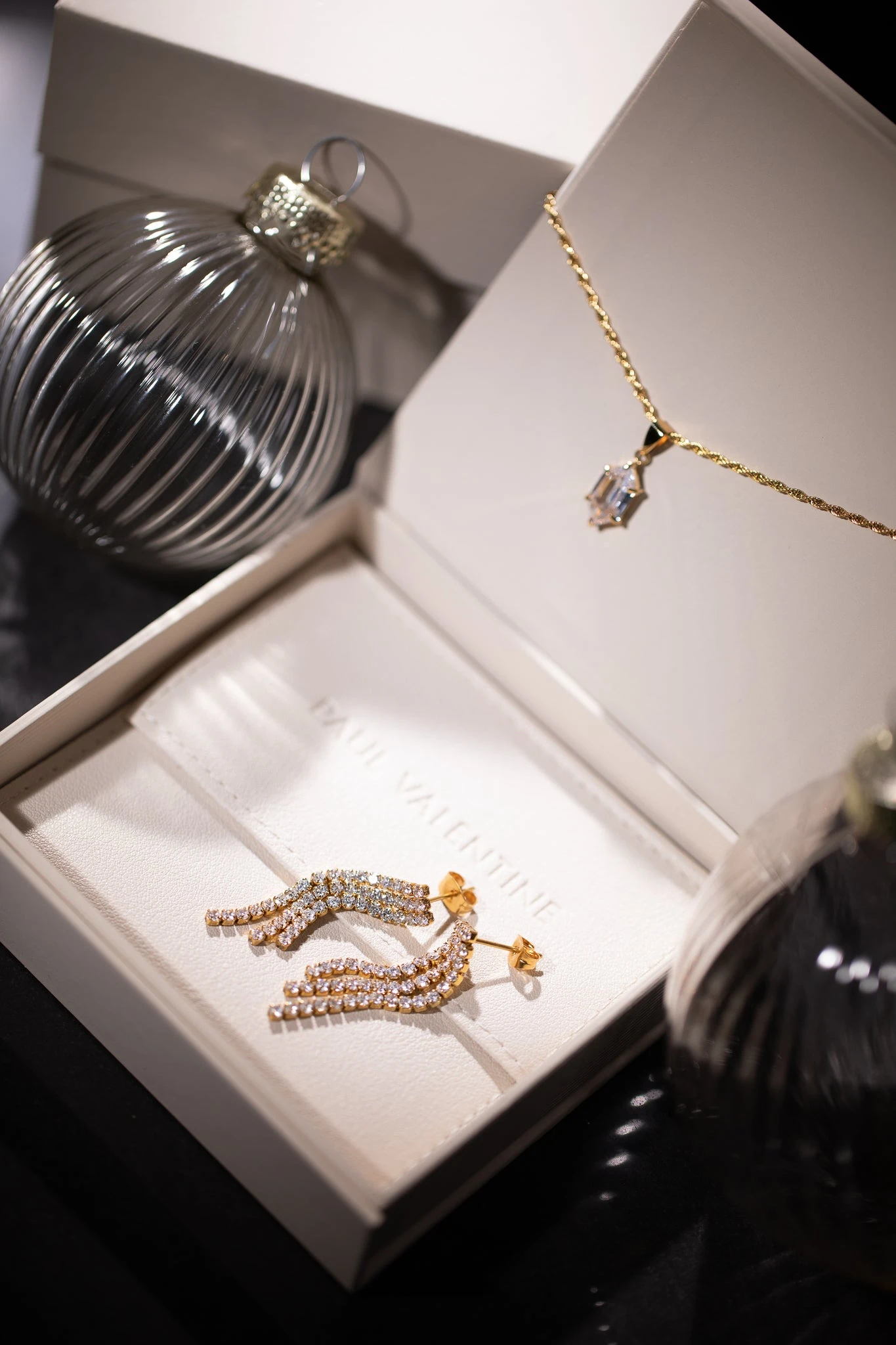 Brilliant Earrings 14K Gold Plated – Bild 4