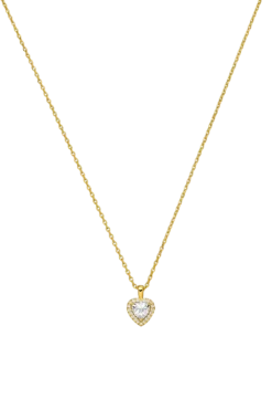 Glamorous Heart Necklace 14K Gold Plated