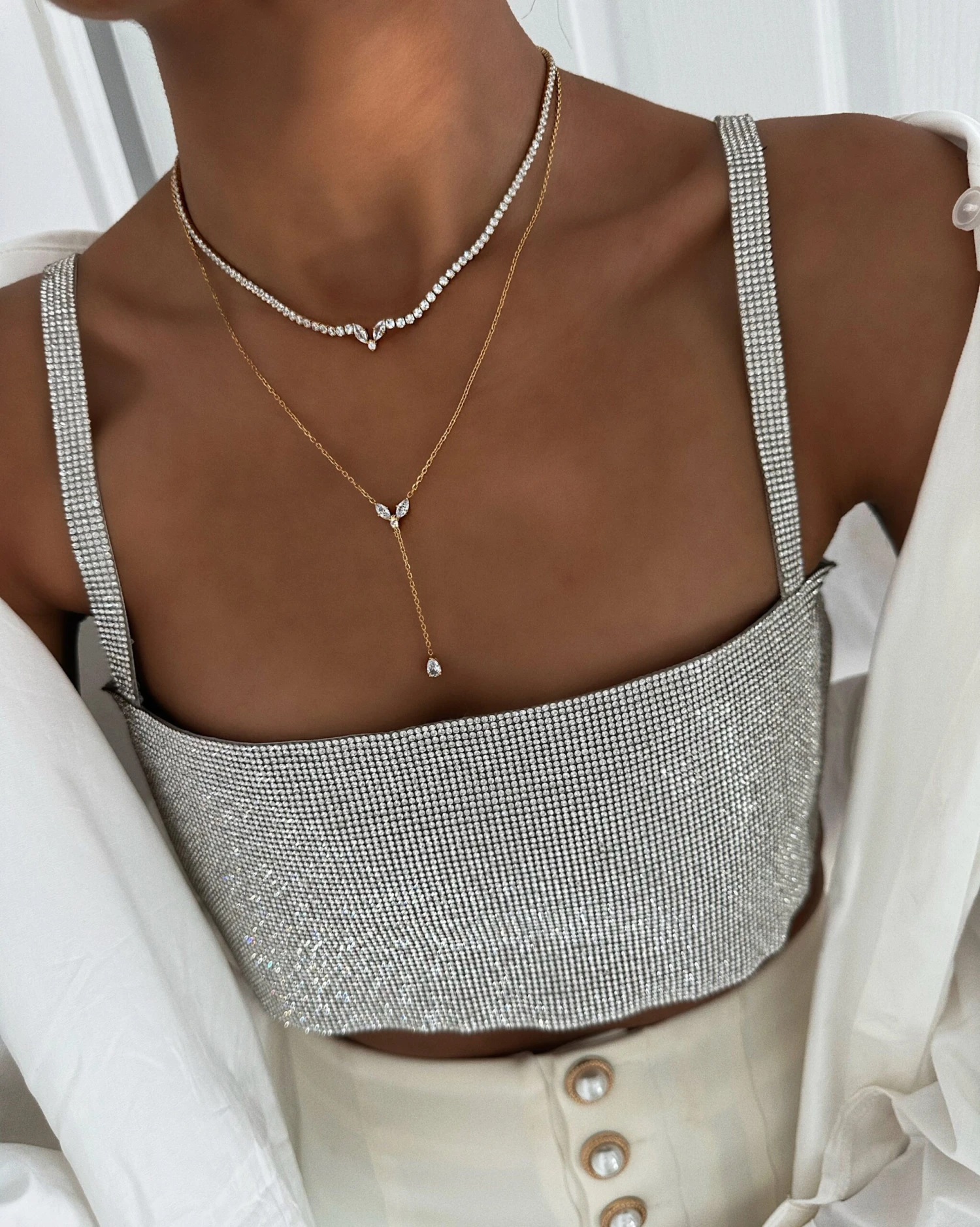 Teardrop Y-Necklace 14K Gold Plated – Bild 2