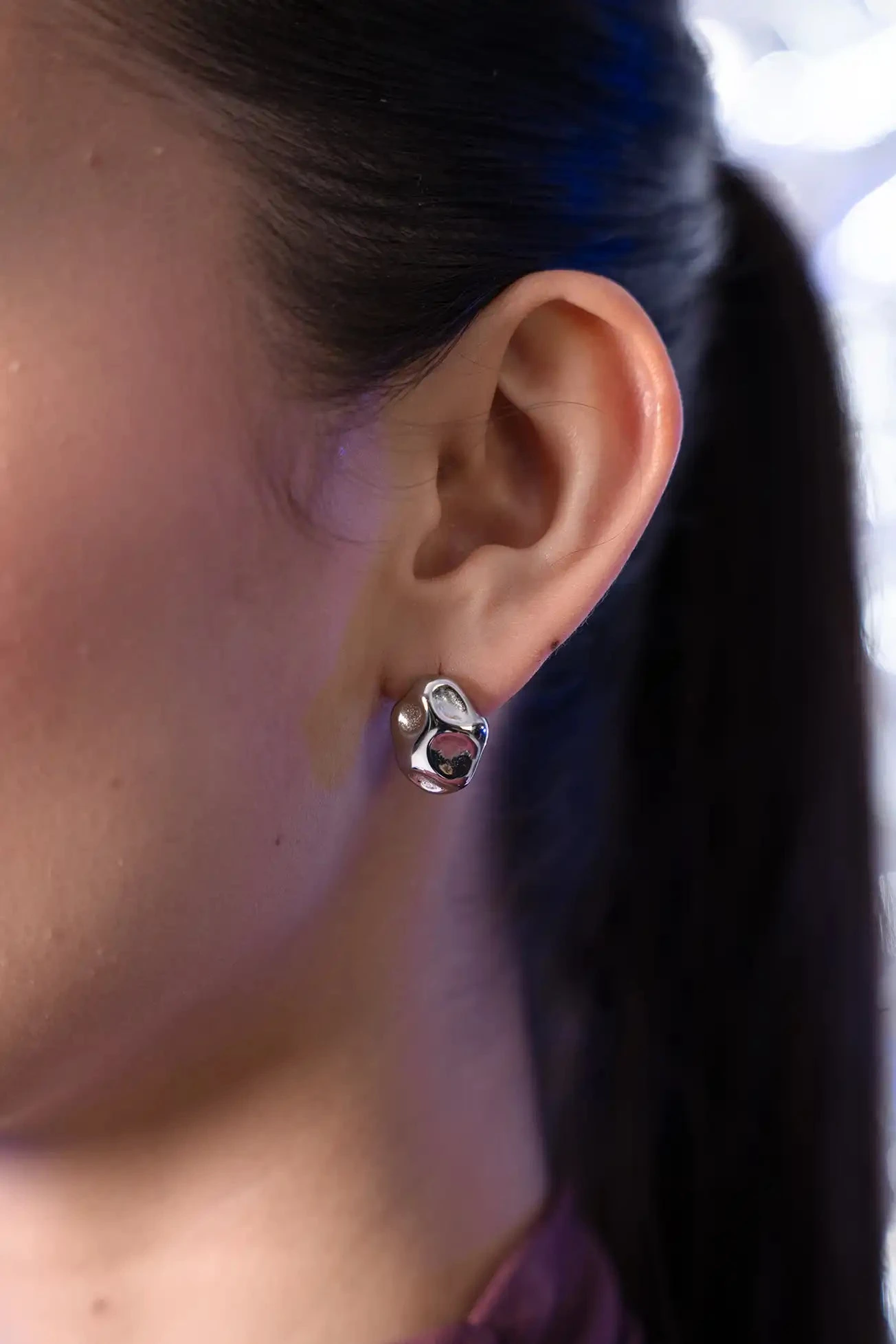 Molten Choker & Studs Set Silver – Bild 4