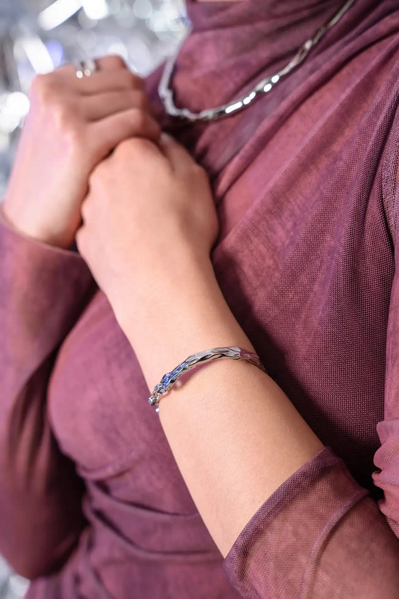 Molten Choker & Studs Set Silver – Bild 3