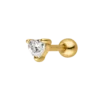 Heart Piercing Sterling Silver 14K Gold Plated
