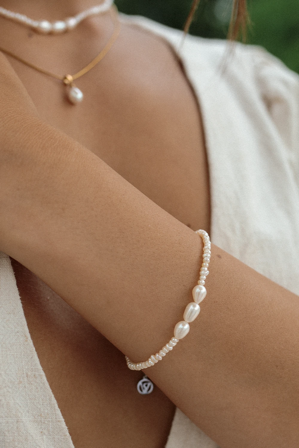 Freshwater Pearl Bracelet Silver – Bild 2