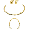 Molten Choker & Studs Set Gold
