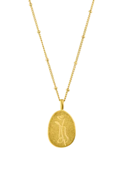 Female Silhouette Necklace 14K Gold Plated Single