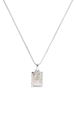 Engravable Locket Necklace Silver
