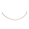 Brilliant Curb Necklace 14K Rose Gold Plated