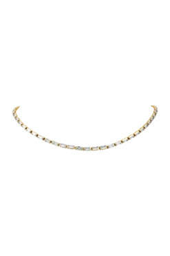 Baguette Tennis Necklace 14K Gold Plated