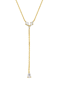 Teardrop Y-Necklace 14K Gold Plated