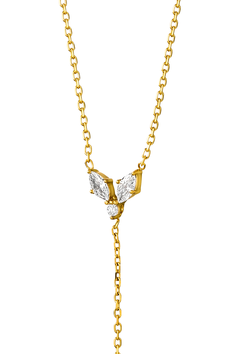 Teardrop Y-Necklace 14K Gold Plated – Bild 4
