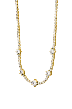 Sparkle Tennis Necklace 14K Gold Plated