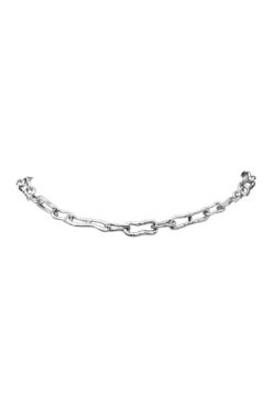 Molten Chunky Necklace Silver